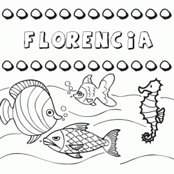 Desenhos do nome Florencia para imprimir e colorir com as crianças