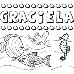 Desenhos do nome Graciela para imprimir e colorir com as crianças