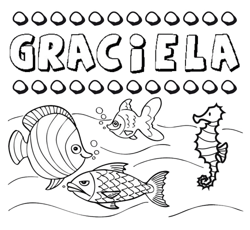 Desenhos do nome Graciela para imprimir e colorir com as crianças