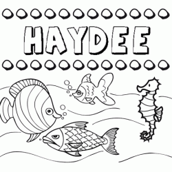 Desenhos do nome Haydée para imprimir e colorir com as crianças
