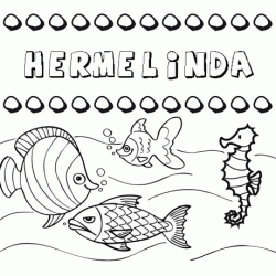 Desenhos do nome Hermelinda para imprimir e colorir com as crianças
