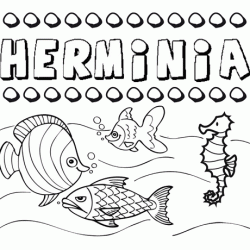 Desenhos do nome Herminia para imprimir e colorir com as crianças