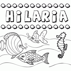 Desenhos do nome Hilaria para imprimir e colorir com as crianças