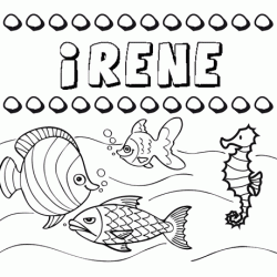 Desenhos do nome Irene para imprimir e colorir com as crianças