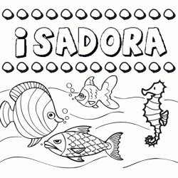 Desenhos do nome Isadora para imprimir e colorir com as crianças