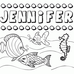 Desenhos do nome Jennifer para imprimir e colorir com as crianças