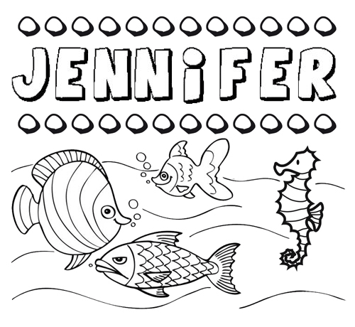 Desenhos do nome Jennifer para imprimir e colorir com as crianças