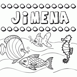 Desenhos do nome Jimena para imprimir e colorir com as crianças