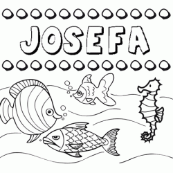 Desenhos do nome Josefa para imprimir e colorir com as crianças