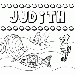 Desenhos do nome Judith para imprimir e colorir com as crianças