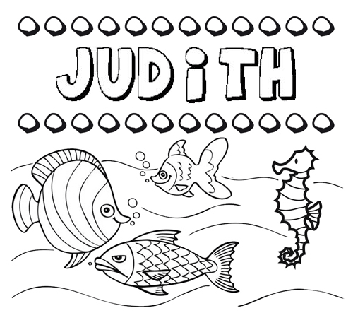 Desenhos do nome Judith para imprimir e colorir com as crianças