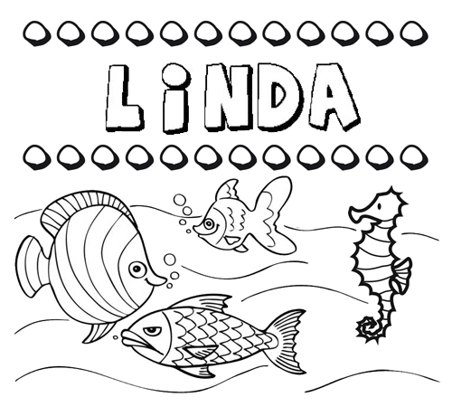 Desenhos do nome Linda para imprimir e colorir com as crianças