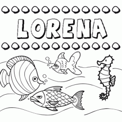 Desenhos do nome Lorena para imprimir e colorir com as crianças