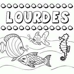 Desenhos do nome Lourdes para imprimir e colorir com as crianças
