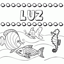 Desenhos do nome Luz para imprimir e colorir com as crianças