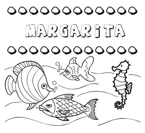Desenhos do nome Margarita para imprimir e colorir com as crianças