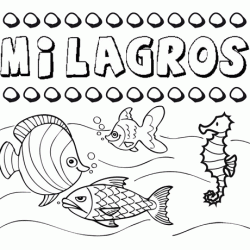 Desenhos do nome Milagros para imprimir e colorir com as crianças