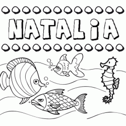 Desenhos do nome Natalia para imprimir e colorir com as crianças