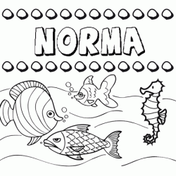 Desenhos do nome Norma para imprimir e colorir com as crianças