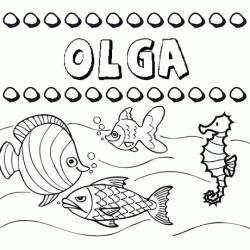 Desenhos do nome Olga para imprimir e colorir com as crianças