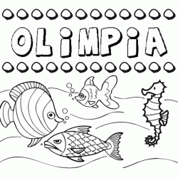 Desenhos do nome Olimpia para imprimir e colorir com as crianças
