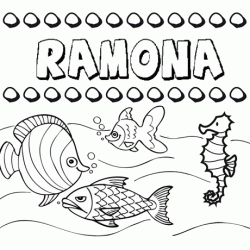 Desenhos do nome Ramona para imprimir e colorir com as crianças
