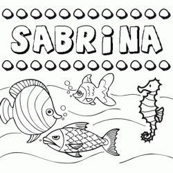 Desenhos do nome Sabrina para imprimir e colorir com as crianças