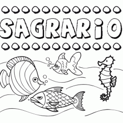 Desenhos do nome Sagrario para imprimir e colorir com as crianças