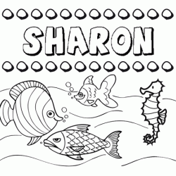 Desenhos do nome Sharon para imprimir e colorir com as crianças