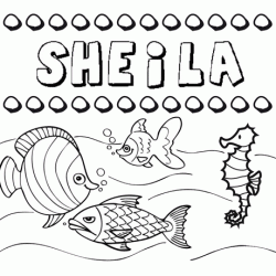 Desenhos do nome Sheila para imprimir e colorir com as crianças