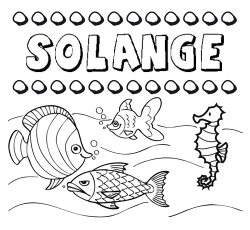 Desenhos do nome Solange para imprimir e colorir com as crianças