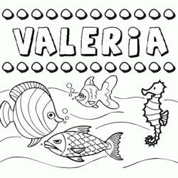 Desenhos do nome Valeria para imprimir e colorir com as crianças