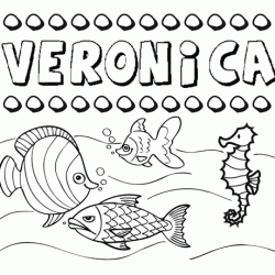 Desenhos do nome Verónica para imprimir e colorir com as crianças