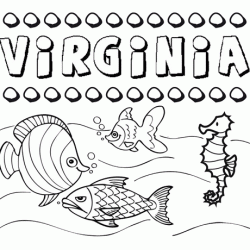 Desenhos do nome Virginia para imprimir e colorir com as crianças