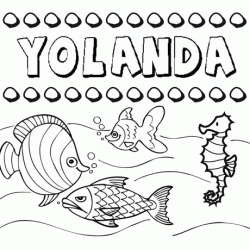 Desenhos do nome Yolanda para imprimir e colorir com as crianças