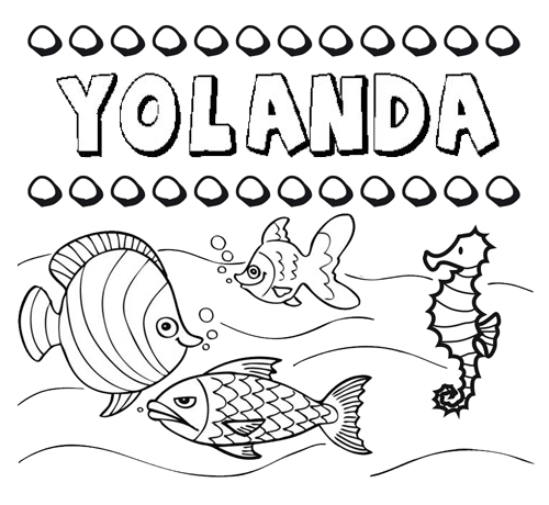 Desenhos do nome Yolanda para imprimir e colorir com as crianças
