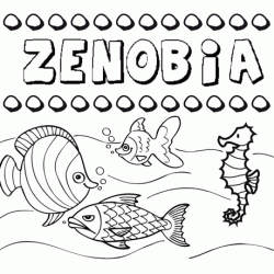 Desenhos do nome Zenobia para imprimir e colorir com as crianças