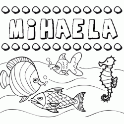 Desenhos do nome Mihaela para imprimir e colorir com as crianças