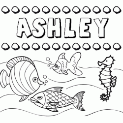 Desenhos do nome Ashley para imprimir e colorir com as crianças