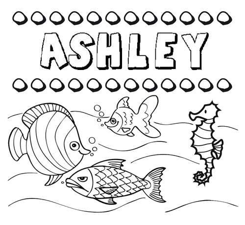 Desenhos do nome Ashley para imprimir e colorir com as crianças