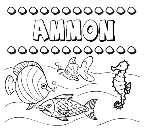 Desenhos do nome Ammon para imprimir e colorir com as crianças
