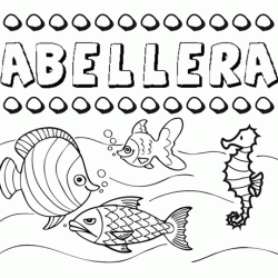 Desenhos do nome Abellera para imprimir e colorir com as crianças