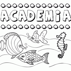 Desenhos do nome Academia para imprimir e colorir com as crianças