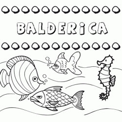 Desenhos do nome Balderica para imprimir e colorir com as crianças