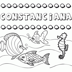 Desenhos do nome Constanciana para imprimir e colorir com as crianças