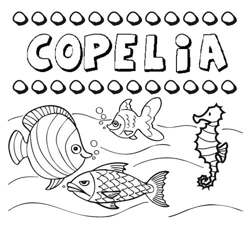 Desenhos do nome Copelia para imprimir e colorir com as crianças