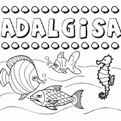 Desenhos do nome Adalgisa para imprimir e colorir com as crianças