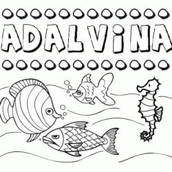 Desenhos do nome Adalvina para imprimir e colorir com as crianças