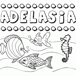 Desenhos do nome Adelasia para imprimir e colorir com as crianças