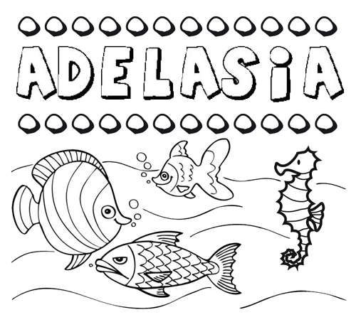 Desenhos do nome Adelasia para imprimir e colorir com as crianças